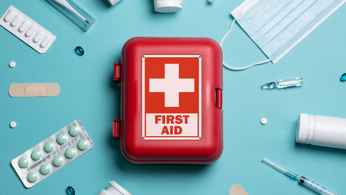 First Aid kit and its contents 