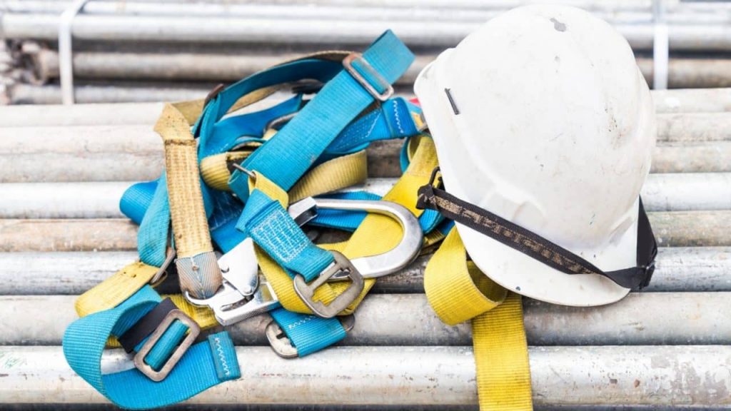 Safety gear in a construction site