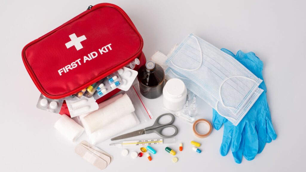 opened First aid kit