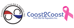 coast2coast first aid and aquatics logo breast cancer awareness