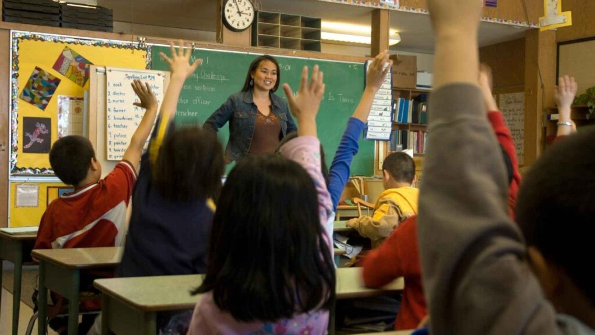 Teacher in a classroom