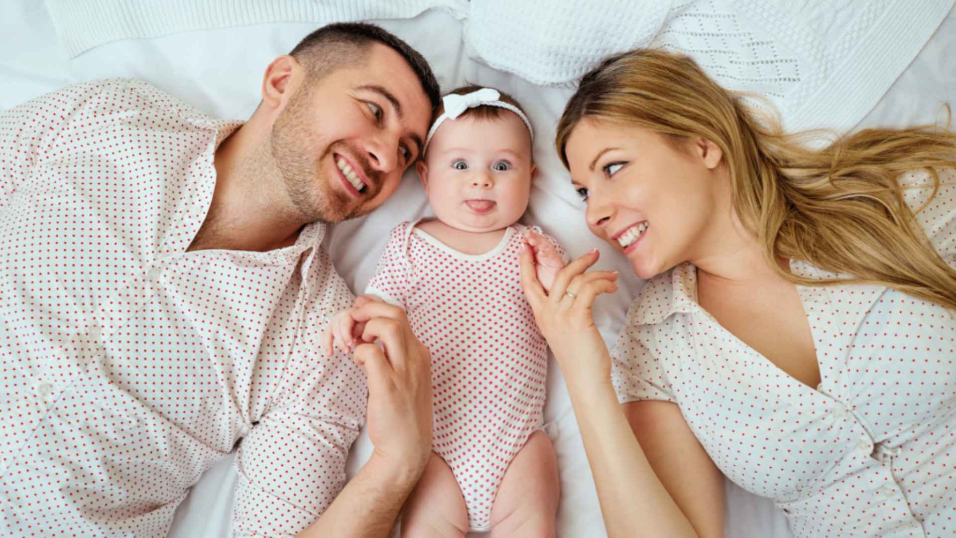 Happy parents with their baby