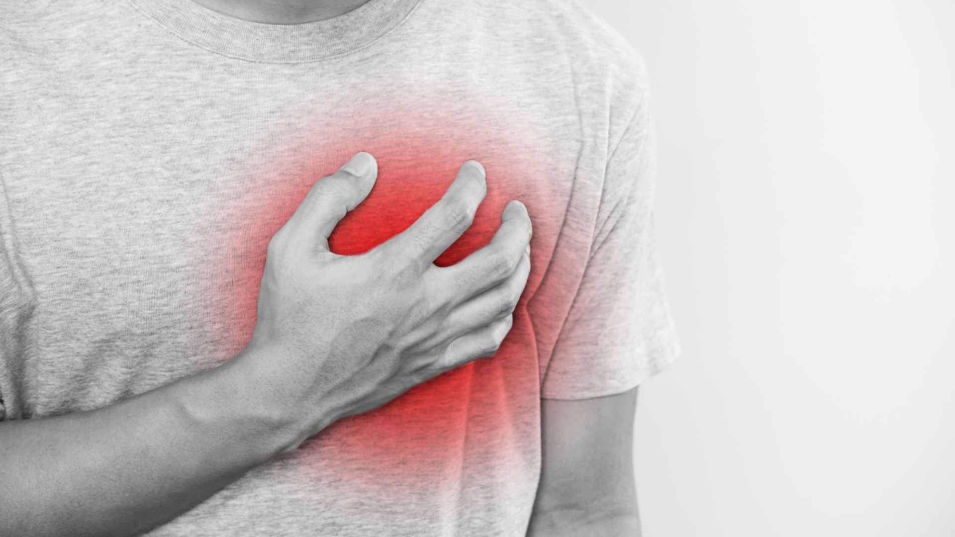 representation of a man having a heart attack